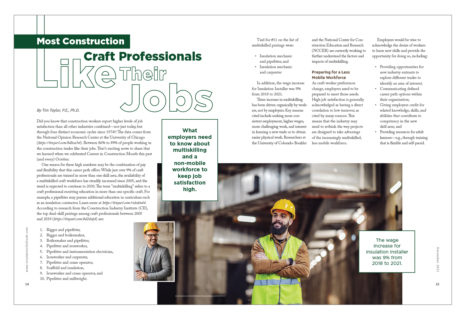 Most Construction Craft Professionals Like Their Jobs Insulation 