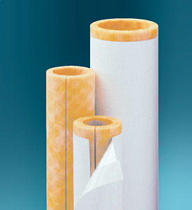 Illustration of fiberglass pipe insulation